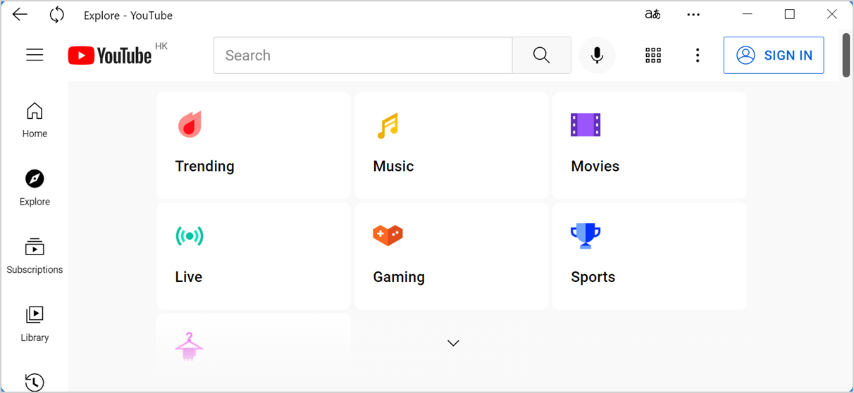 独立的 YouTube 应用