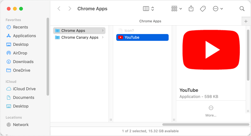 Chrome 应用中的 YouTube