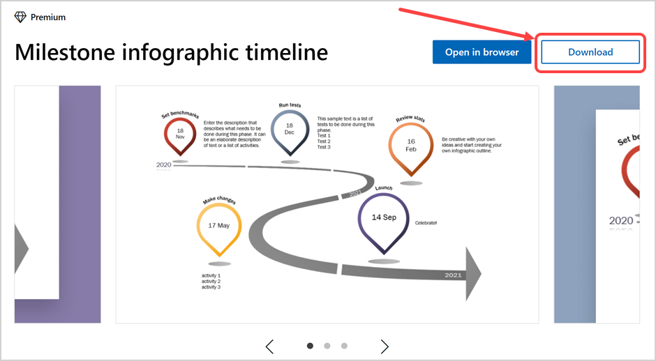 从 Office 网站下载高级 Excel 模板