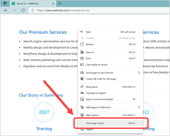 如何在Microsoft Edge中查看网站源代码