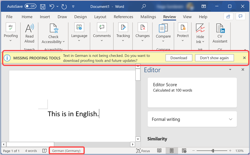 不同的校对语言