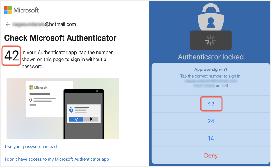 使用 Microsoft Authenticator App 批准登录