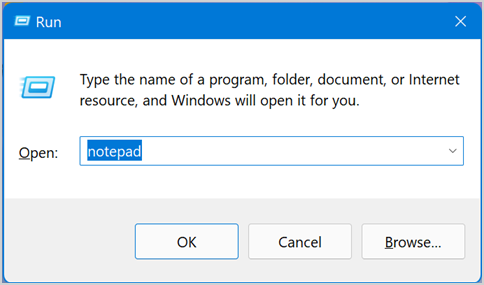 从运行提示打开应用程序