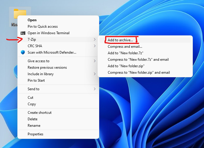 选择添加到存档