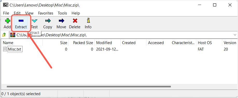 在此处选择提取