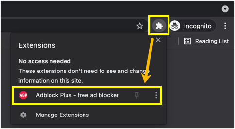 在隐身模式下启用扩展