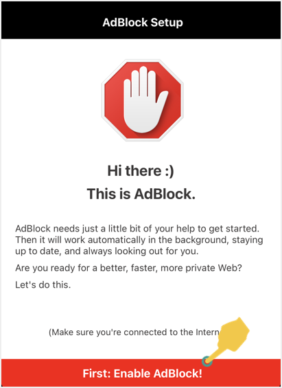启用 AdBlock 应用