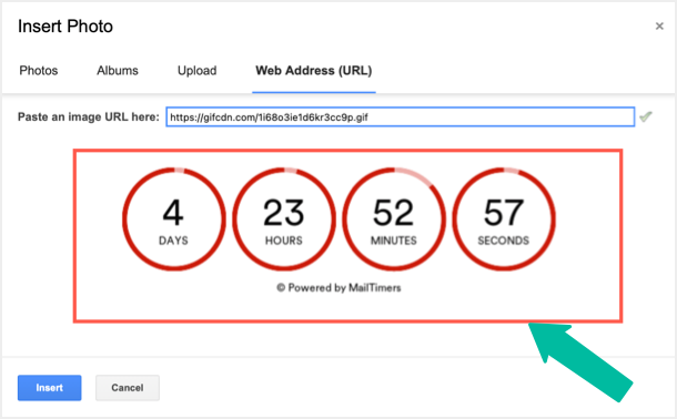 在 Gmail 中插入倒数计时器