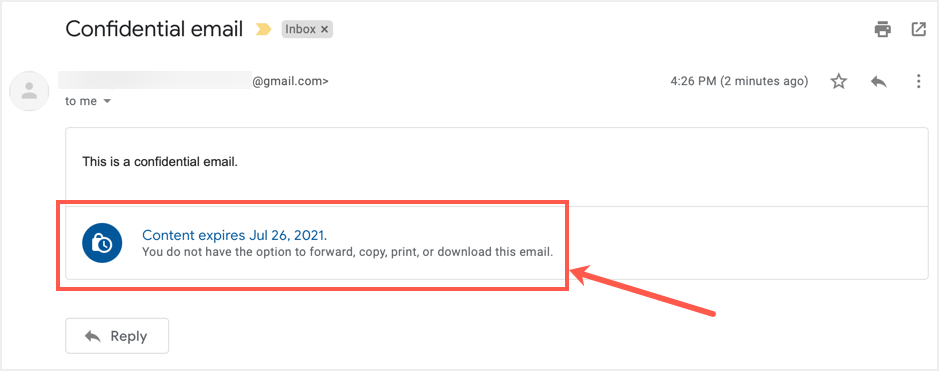 查看机密电子邮件