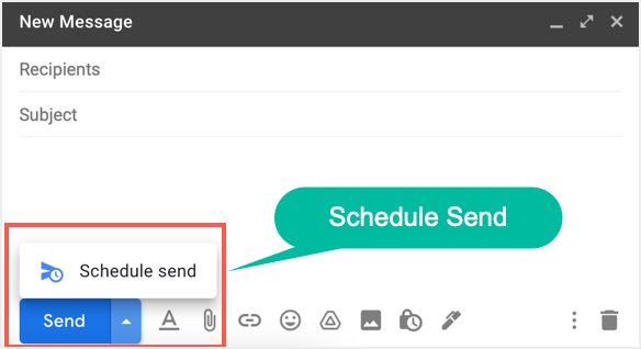 在 Gmail 中安排发送选项