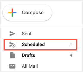 查看预定的电子邮件