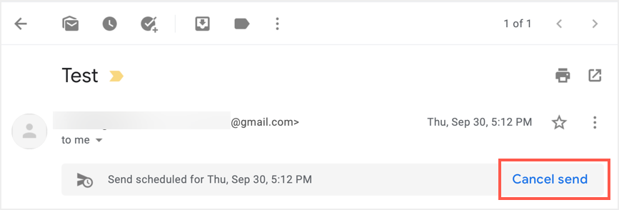 取消预定的电子邮件