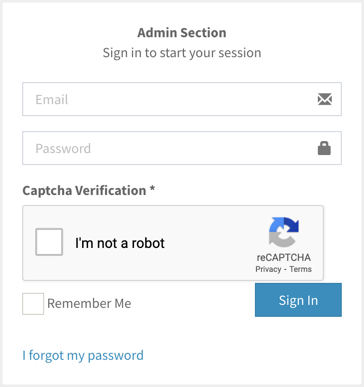 登录表单上的 Google reCaptcha
