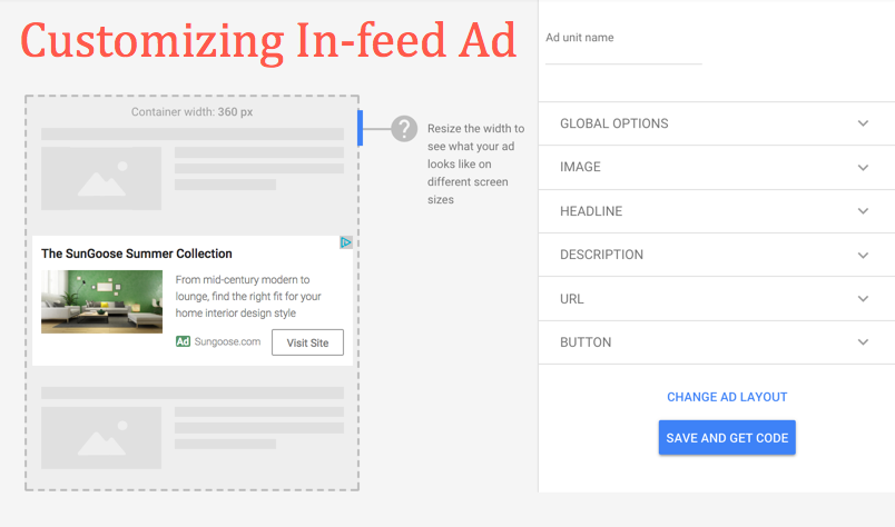 自定义信息流广告