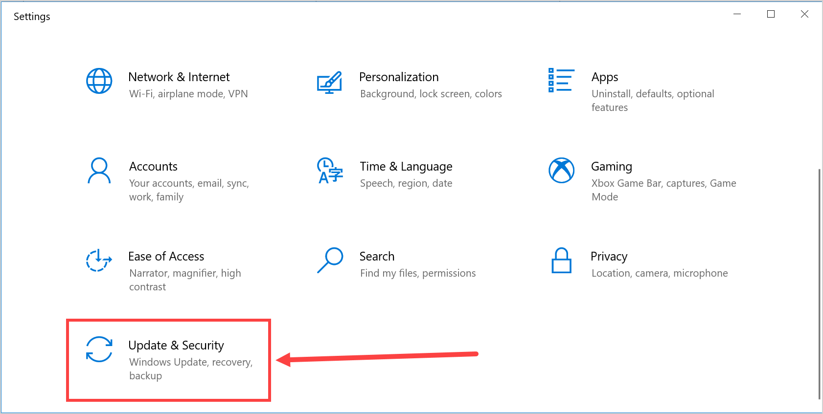 Windows 设置页面