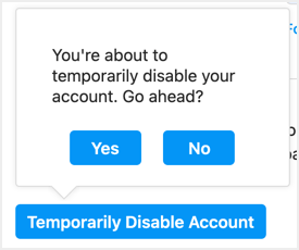 禁用帐户的最终确认