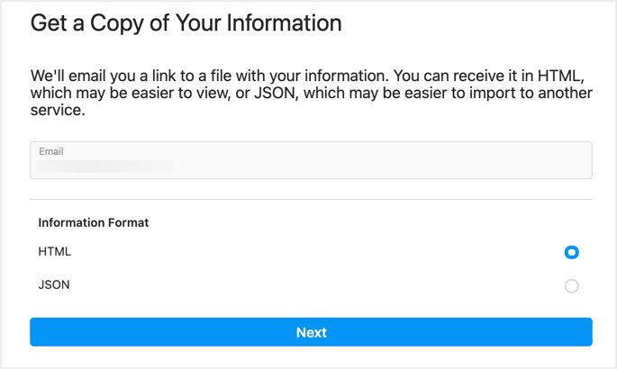 输入电子邮件并选择格式