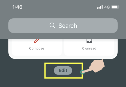 编辑小部件区域屏幕