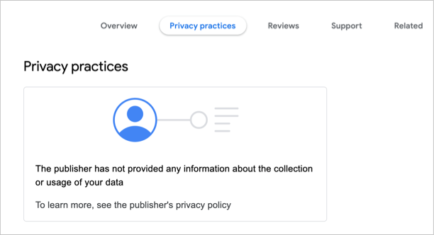 未声明隐私详细信息