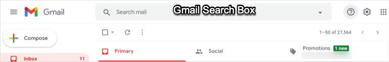 Gmail 搜索框