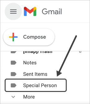 在菜单中查找标签