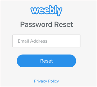 重置 Weebly 密码