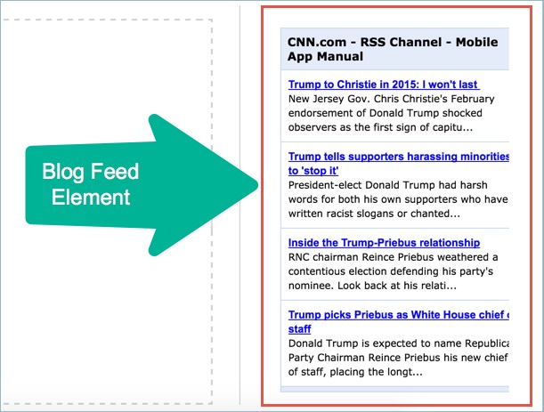 Weebly 中的博客 Feed 元素