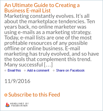 具有完整 HTML 的个人最近发布视图