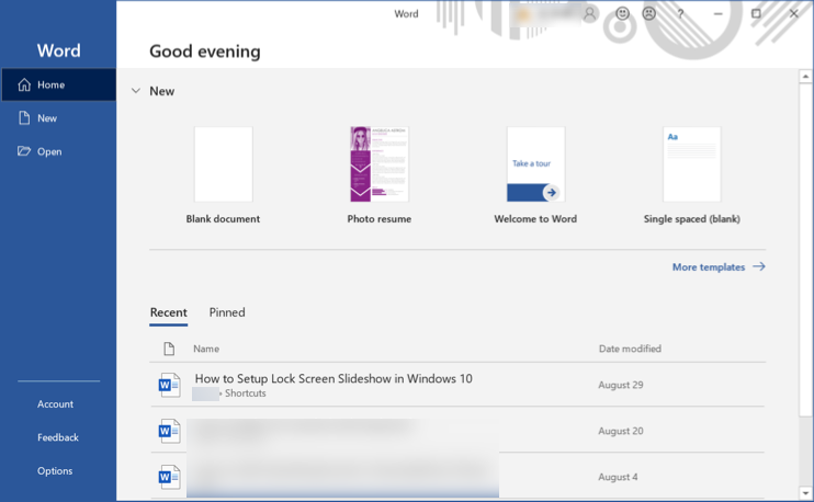 如何在Microsoft Word中禁用启动屏幕 如何在Microsoft Word中禁用启动屏幕