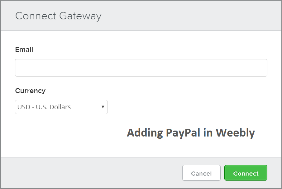 在 Weebly 中添加 PayPal