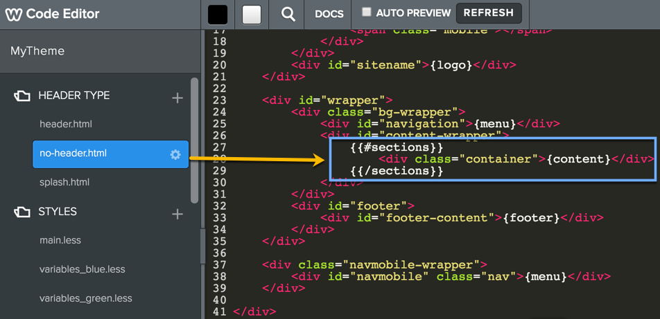 HTML 布局中的部分元素代码