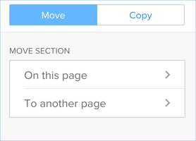 移动和复制 Weebly 部分元素