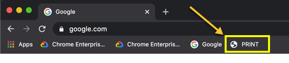 Chrome 地址栏中的打印按钮