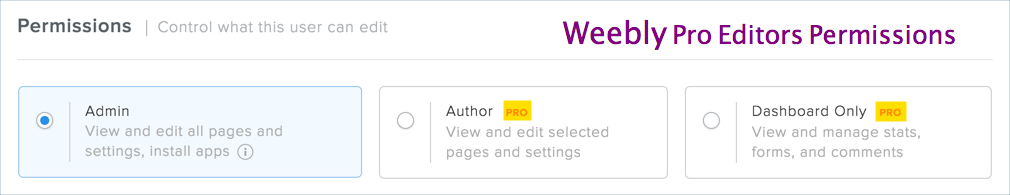 Weebly Pro 编辑权限