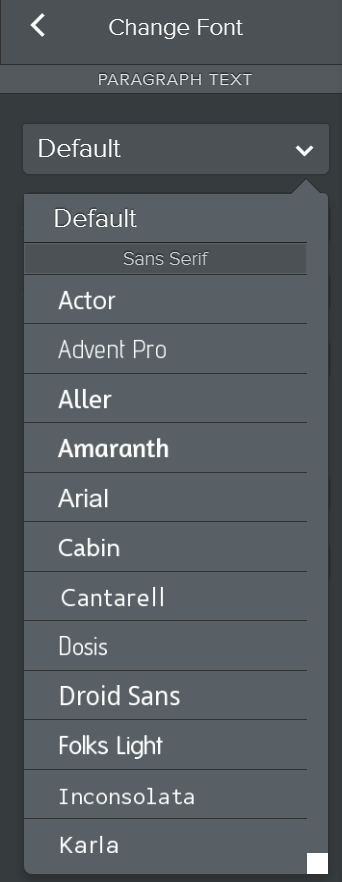 更改 Weebly 元素的字体样式