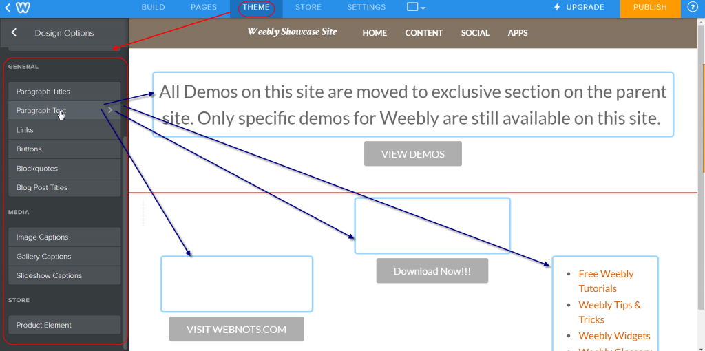 如何在Weebly网站中更改字体样式