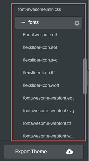 在 Weebly 中上传 Font Awesome 文件