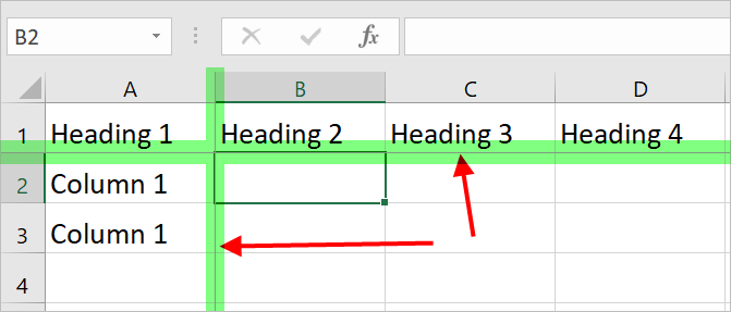 冻结第一列和第一行