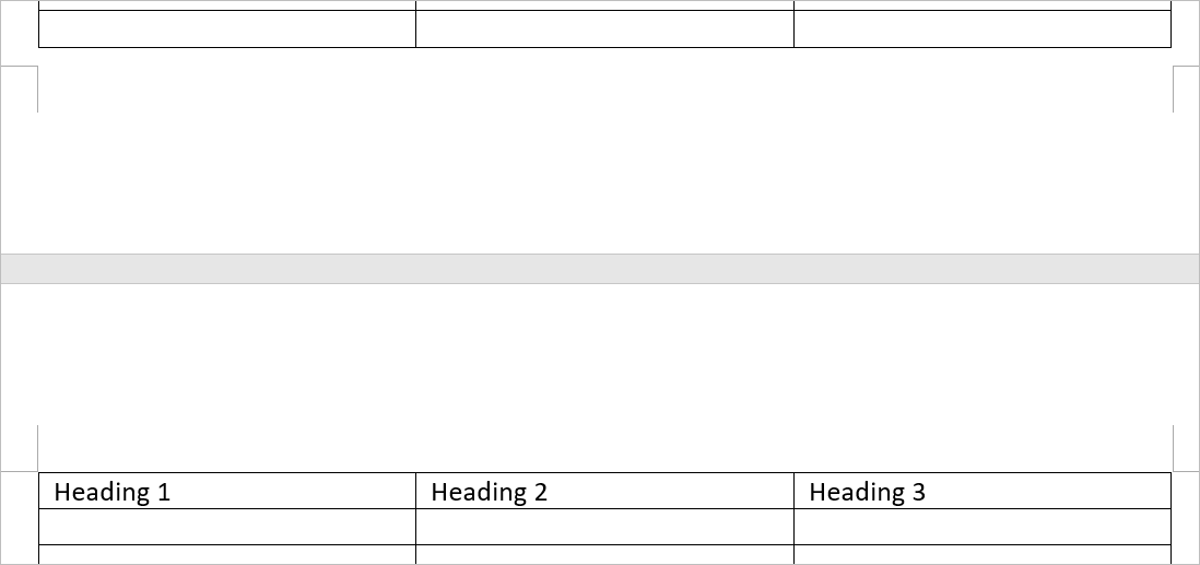 Word中跨页的标题行