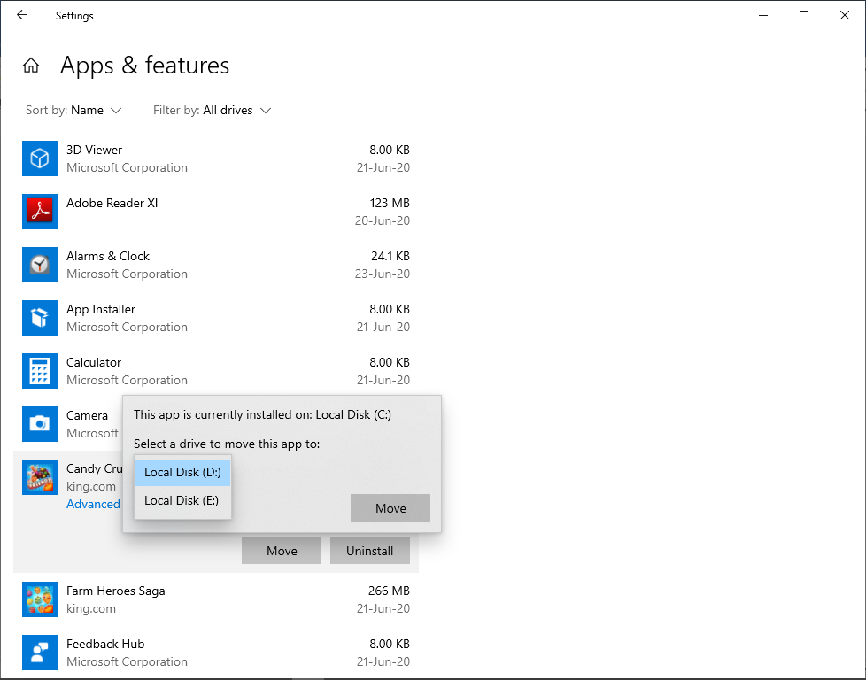 选择一个驱动器