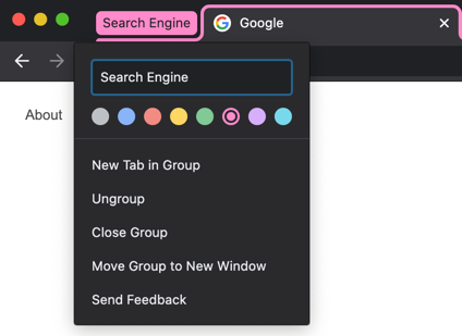 已创建选项卡组