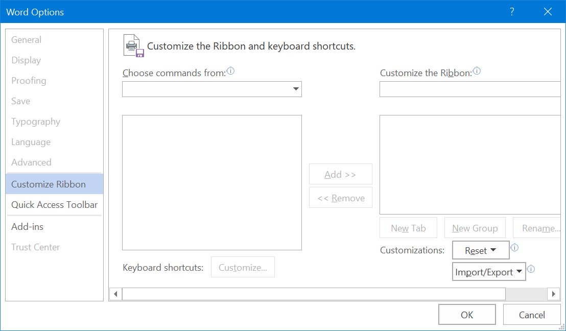 大多数选项被禁用
