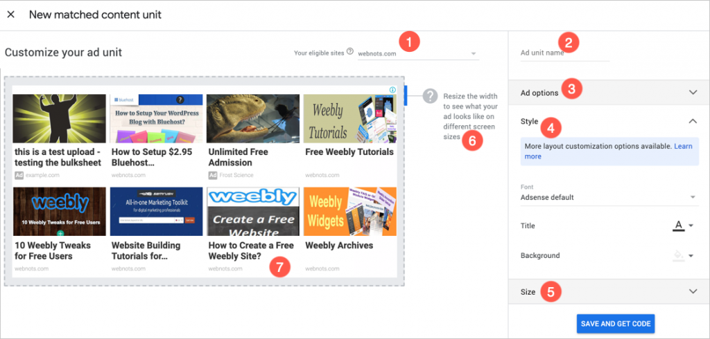 设置匹配内容广告
