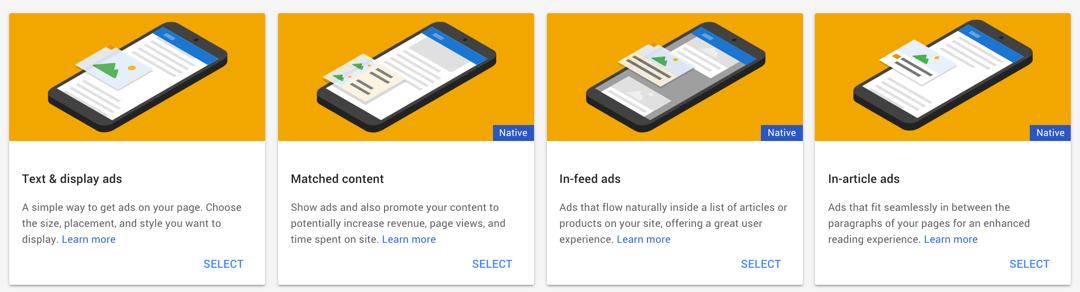 AdSense 广告类型