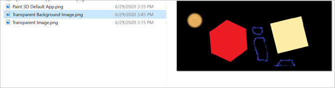 预览透明背景图像