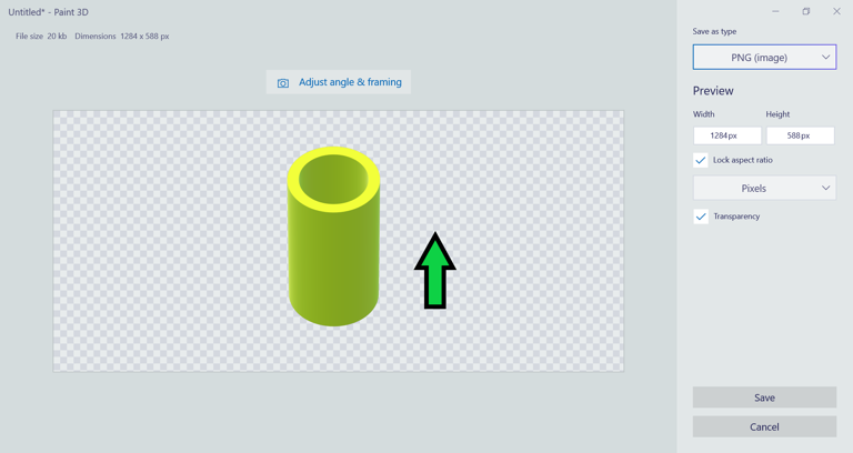 以透明背景保存 3D 绘图
