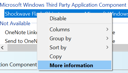 获取有关附加组件的更多信息