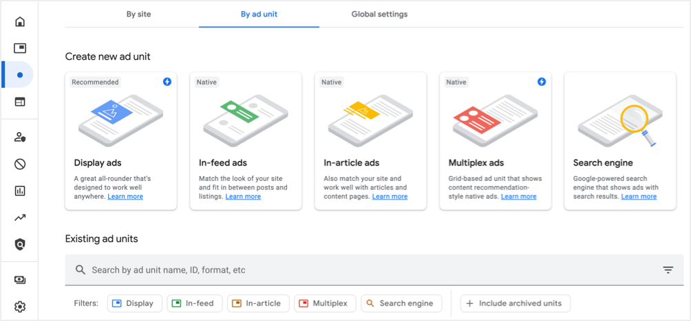 Google AdSense 广告的类型