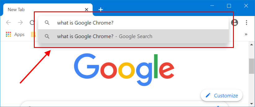 在地址栏中搜索