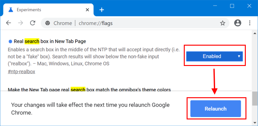 在 Chrome 中启用标志